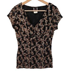 Vintage Y2K Womens Babydoll Top Sz Large 90s Whimsigoth Witchy Fairy Grunge Lace